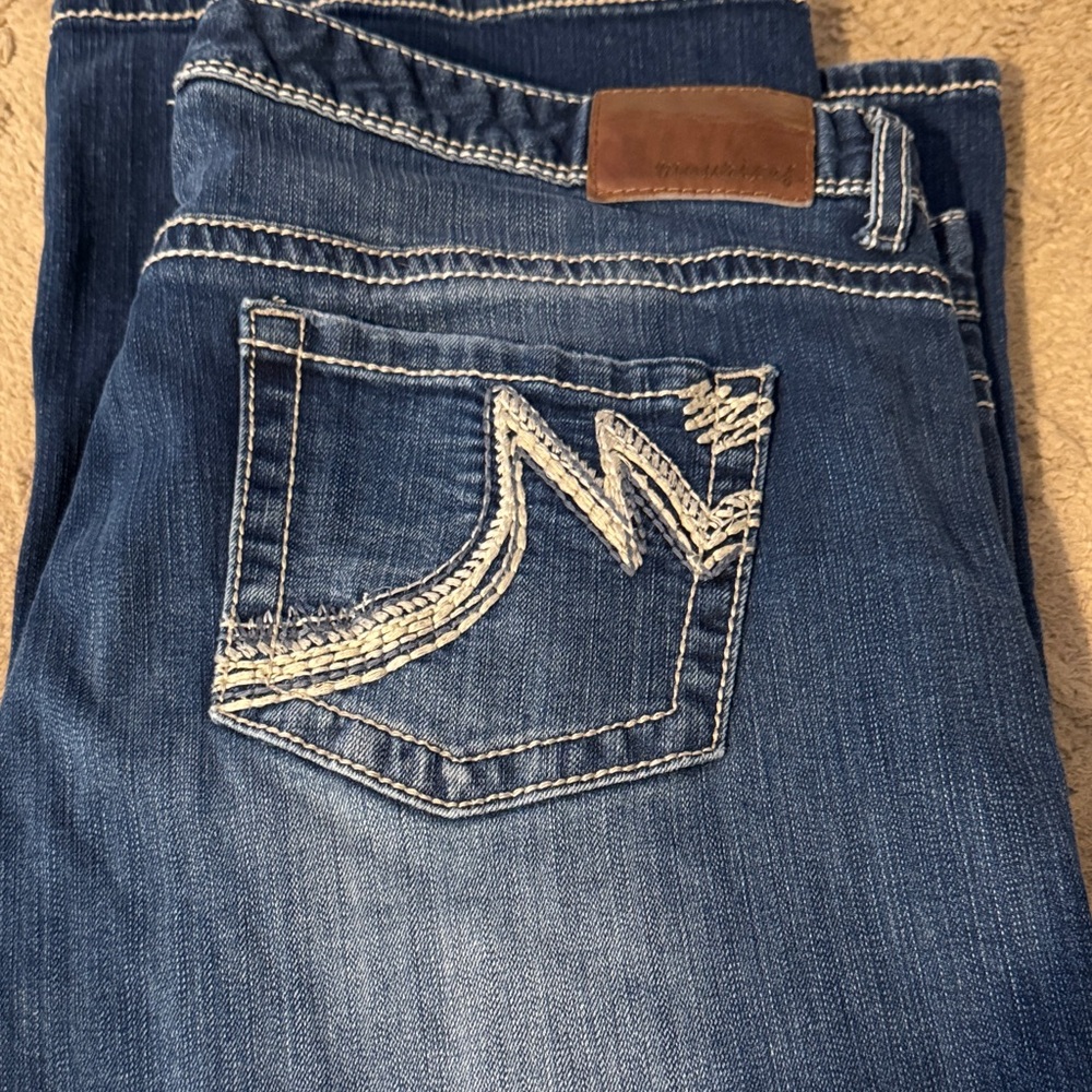 Blue Denim Jeans with Pocket Stitching
